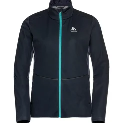 Giacca sci di fondo Odlo Markenes Wmn Jkt Dark Sapphire Reef Waters