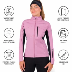 Giacca sci di fondo Rossignol W Genetys Jkt Moonlite Mauve