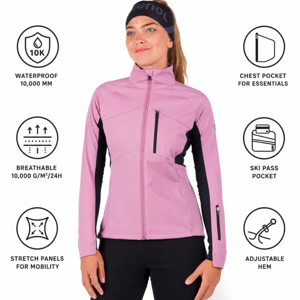 Giacca sci di fondo Rossignol W Genetys Jkt Moonlite Mauve