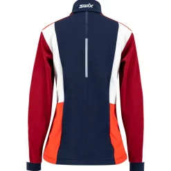 Giacca sci di fondo Swix Cross Jkt Wmn Dark navy - Rhubarb red