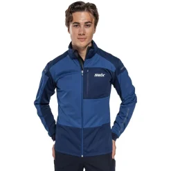 Giacca sci di fondo Swix Dynamic Jacket Lake Blue Dark Navy