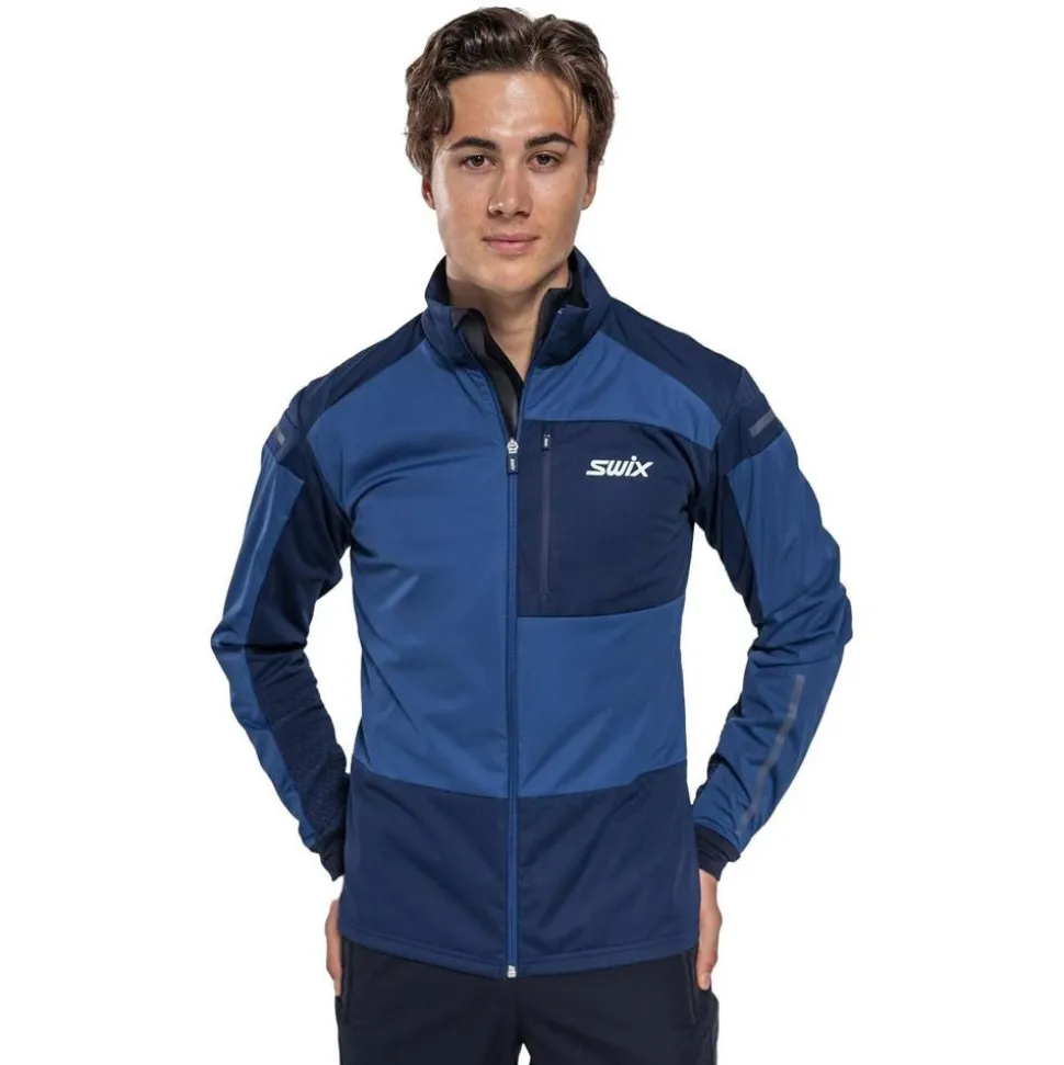 Giacca sci di fondo Swix Dynamic Jacket Lake Blue Dark Navy