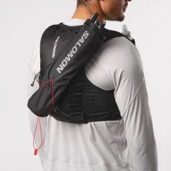 Gilet da trail Salomon Active Skin 4 Set Black Metal