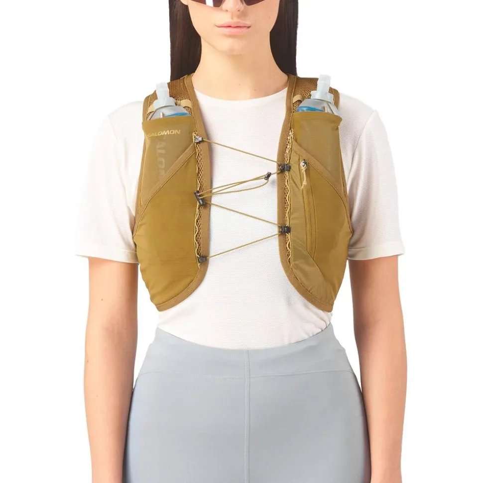 Gilet da trail Salomon Active Skin 4 Set Brillant Olive Willow