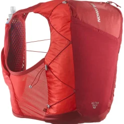 Gilet da trail Salomon Active Skin 12 Set Red Dahlia High Risk Red