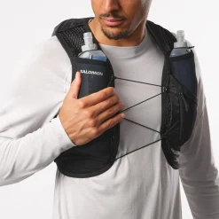 Gilet da trail Salomon Active Skin 8 Set Black Metal