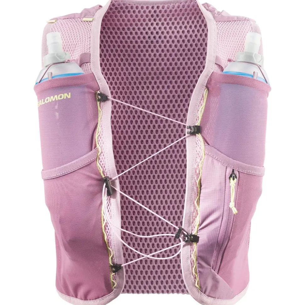 Gilet da trail Salomon Active Skin 4 Women Set Dusky Orchid Dawn Pink Butterfly
