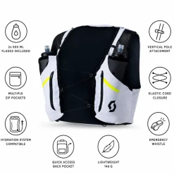 Gilet da trail Scott Rc Pro Tr' 10 Hydration Backpack White Black