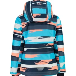 Giubbotto tecnico CMP Kid Girl Jacket Snaps Hood Topazio Bianco Lotus