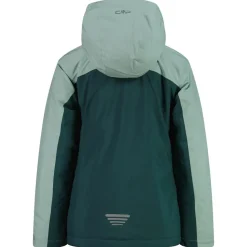 Giubbotto tecnico CMP Kid Girl Jacket Snaps Hood Trek Green