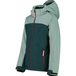 Giubbotto tecnico CMP Kid Girl Jacket Snaps Hood Trek Green