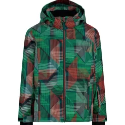 Giubbotto tecnico CMP Kid Jacket Snaps Hood Deep Mint Alipne Tango