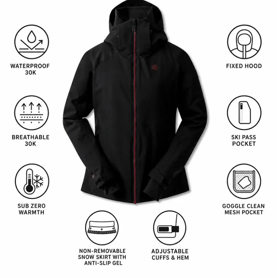 Giubbotto tecnico DARE2B Flurry II Jacket Black