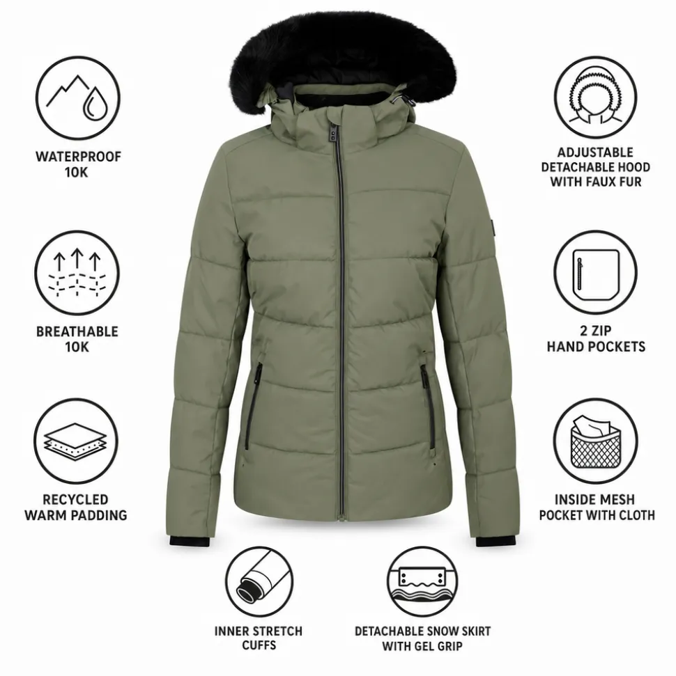 Giubbotto tecnico DARE2B Glamorize V Jacket Olivine Green