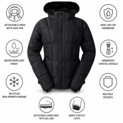 Giubbotto tecnico DARE2B Glamorize VI Jacket Black