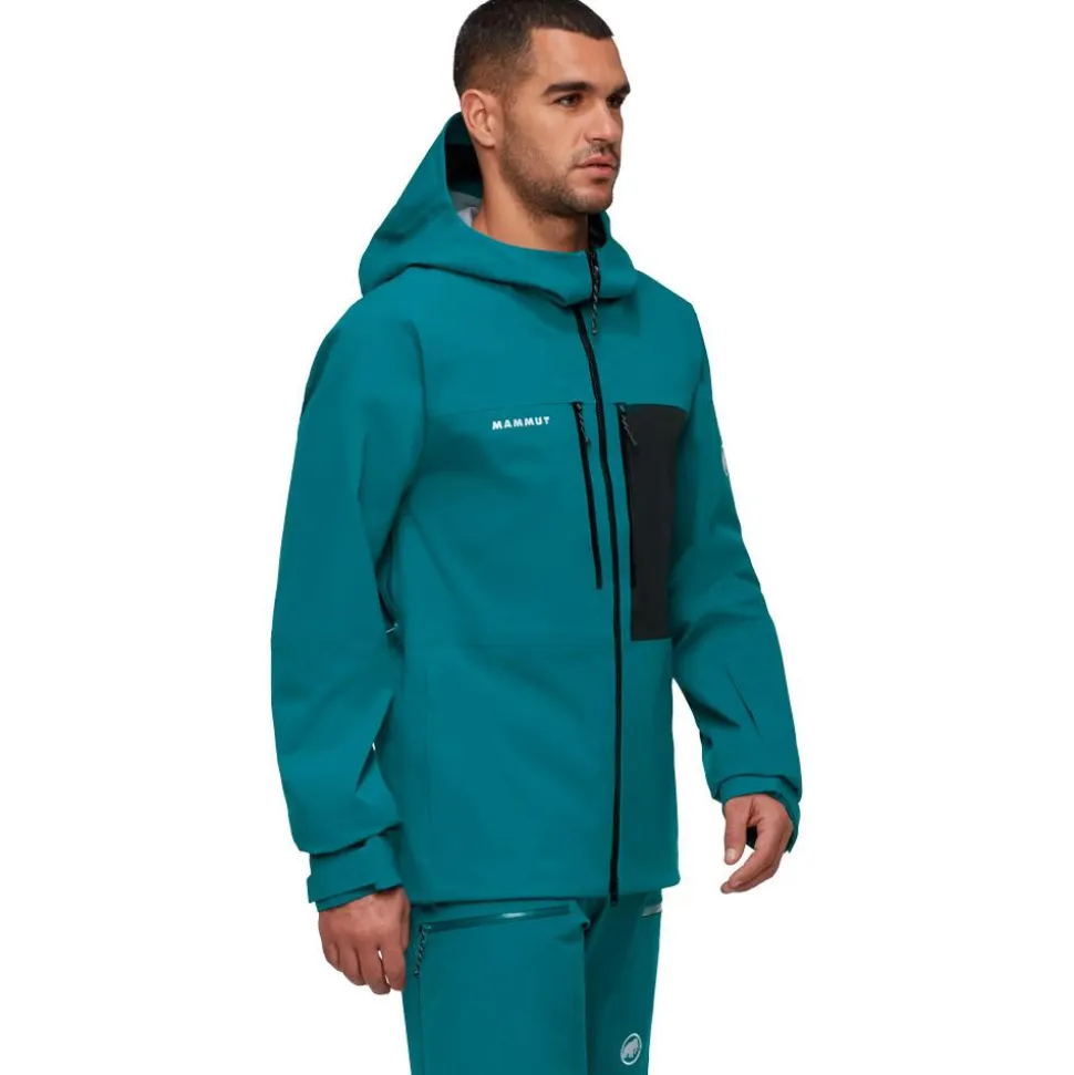 Giubbotto tecnico Mammut Stoney Hs Hooded Jacket Men Deep Teal Black