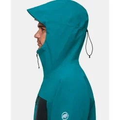 Giubbotto tecnico Mammut Stoney Hs Hooded Jacket Men Deep Teal Black