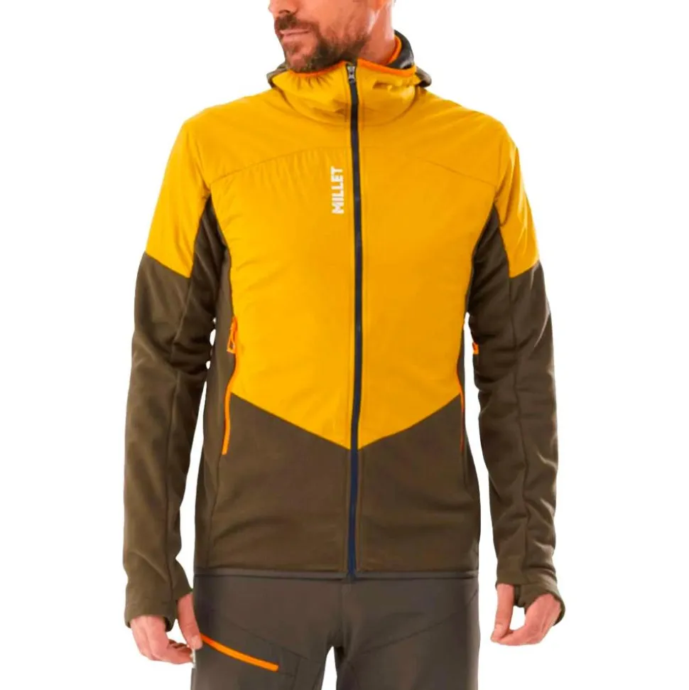 Giubbotto tecnico Millet Rutor Alpha Hoodie M Deep Jungle Safran
