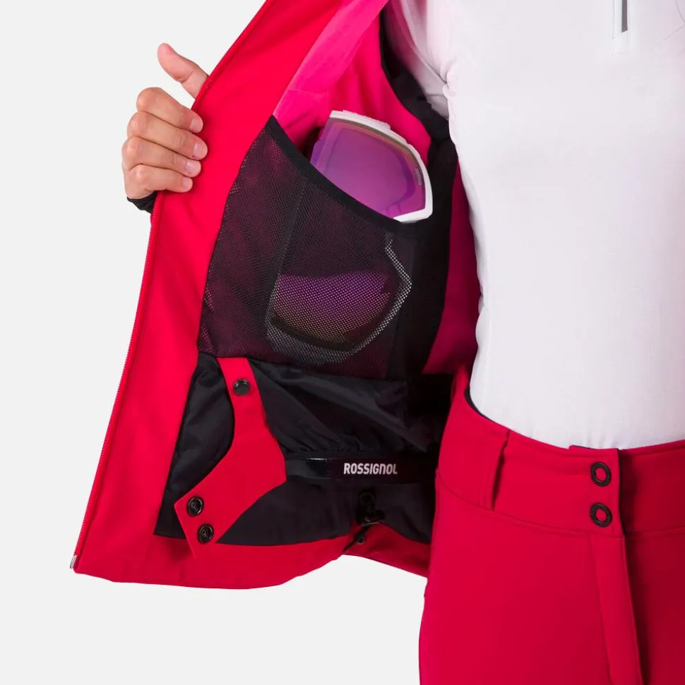Giubbotto tecnico Rossignol W Strawpile Jkt Ruby Red