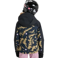 Giubbotto tecnico Roxy Free Jet Block Girl Jacket Fennel Seed Big Flower Rg