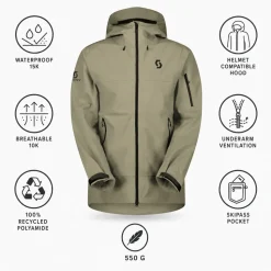 Giubbotto tecnico Scott Jacket M's Explorair 3 Layer Dust Grey