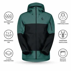 Giubbotto tecnico Scott Jacket M's Explorair 3 Layer Frozen Blue Black