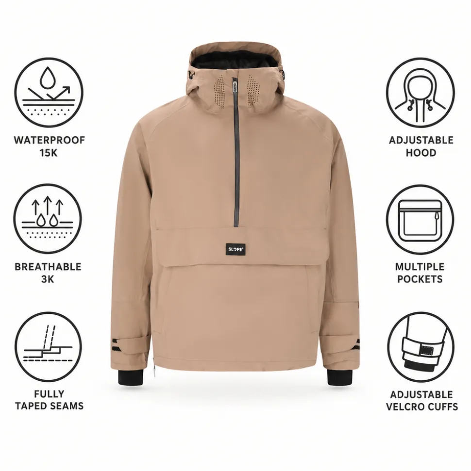 Giubbotto tecnico Slope Ruki M's Ski Anorak Roasted Cashew