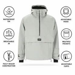 Giubbotto tecnico Slope Ruki M's Ski Anorak Pearl Grey