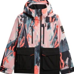 Giubbotto tecnico Superdry Ultimate Freestyle Ski Jacket W's Coup De Pinceau AOP