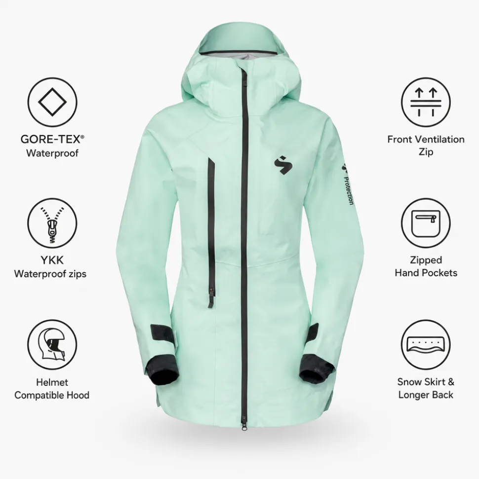 Giubbotto tecnico Sweet Protection Crusader X Gore-Tex Jacket W Turquoise