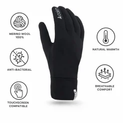 Guanti Cairn Merinos Touch Black