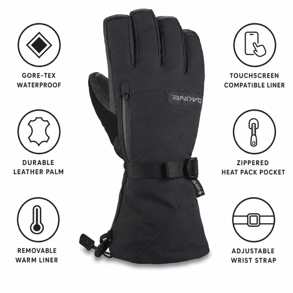 Guanti Dakine Leather Titan Gore-Tex Glove Black