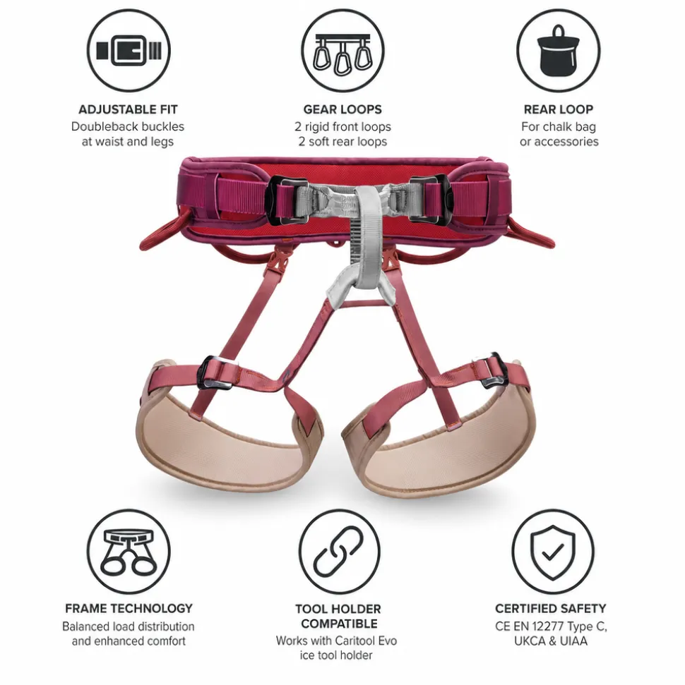 Imbracature Petzl Corax Dark Red