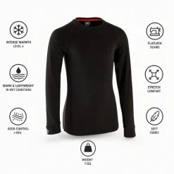 Intimo Tecnico Damart Sport Comfort Thermolactyl 4 Col Rond Jr Noir