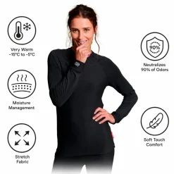 Intimo Tecnico Damart Sport Comfort Thermolactyl 4 W Noir