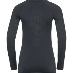 Intimo Tecnico Odlo Performance Warm Eco Top Crew Neck Ls Wmn Black Graphite Grey Black