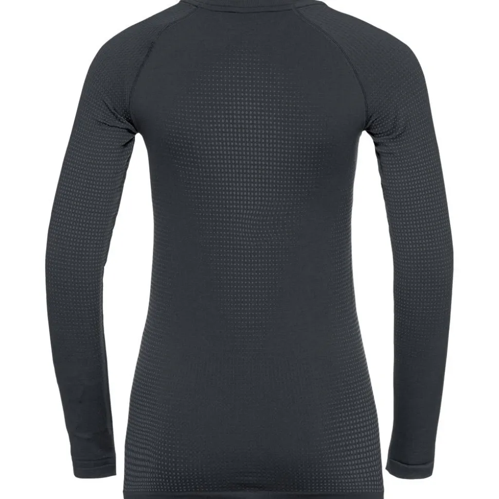 Intimo Tecnico Odlo Performance Warm Eco Top Crew Neck Ls Wmn Black Graphite Grey Black