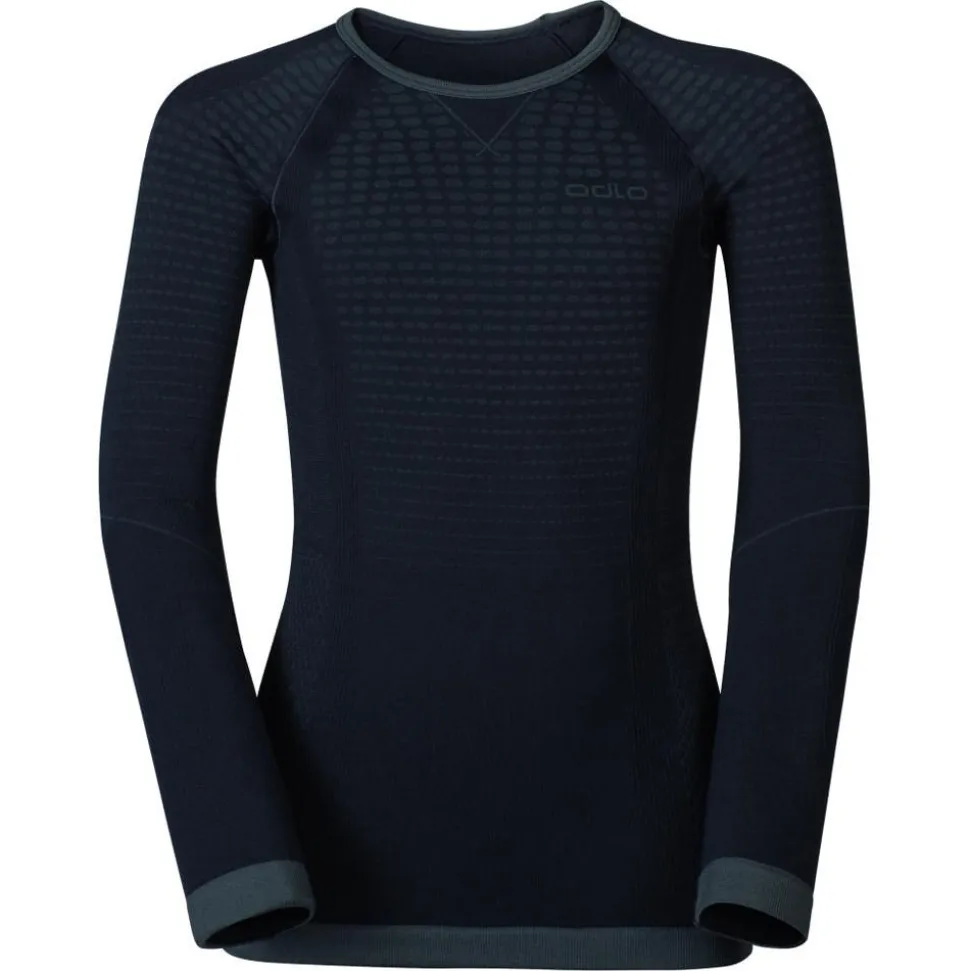 Intimo Tecnico Odlo Performance Warm Kids Top Crew Neck Ls Black Black