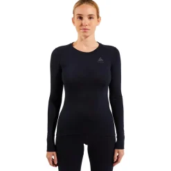 Intimo Tecnico Odlo Top Crew Neck L/S Merino 200 W Black