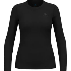 Intimo Tecnico Odlo Top Crew Neck L/S Merino 200 W Black