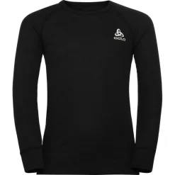 intimo tecnico sci di fondo Odlo Active Warm Eco Kids BI Top Crew Neck LS Black