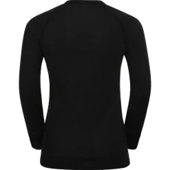 intimo tecnico sci di fondo Odlo Active Warm Eco Kids BI Top Crew Neck LS Black