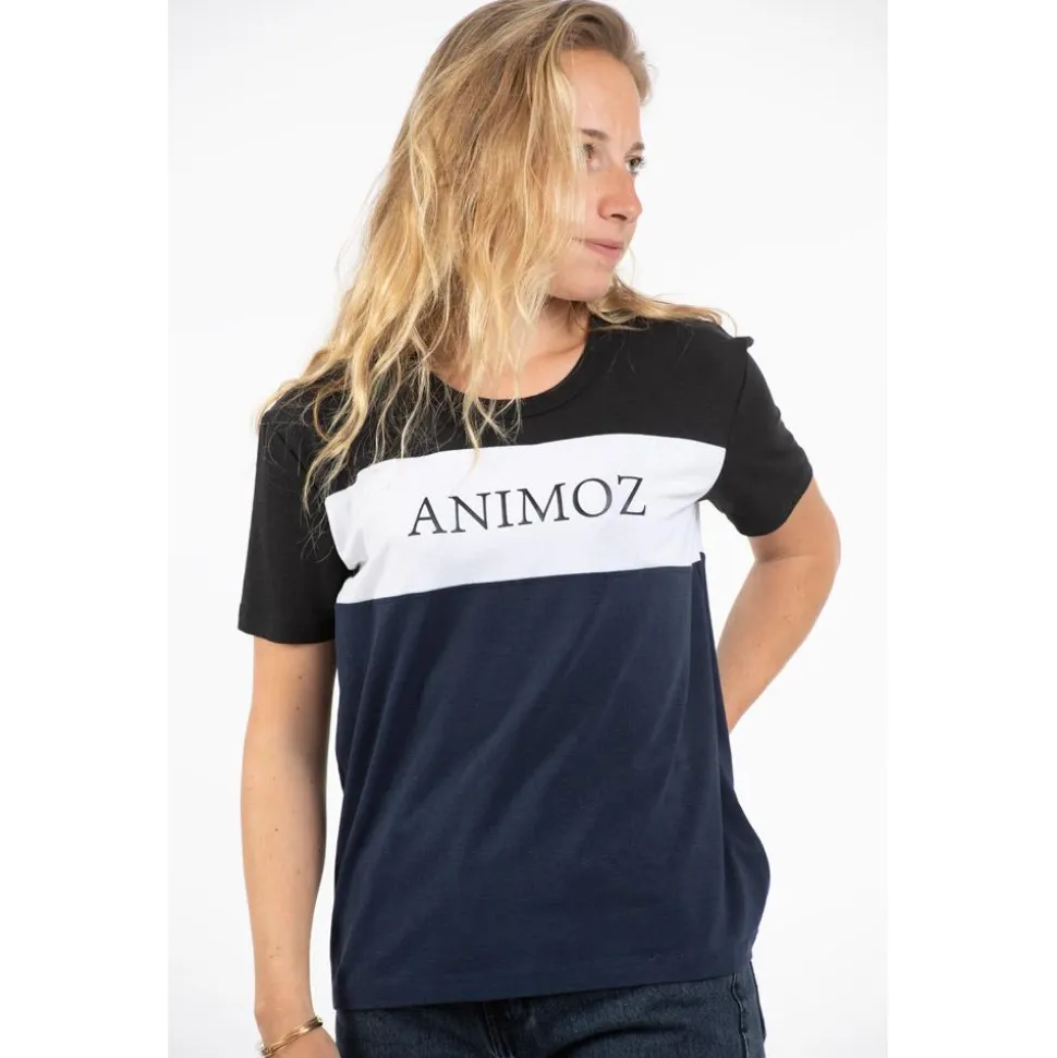 Maglietta Animoz Inyo Bleu Blanc Noir