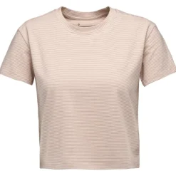 Maglietta Black Diamond W Bd Stripe Crop Short Sleeve Tee Shirt Soft Lilac
