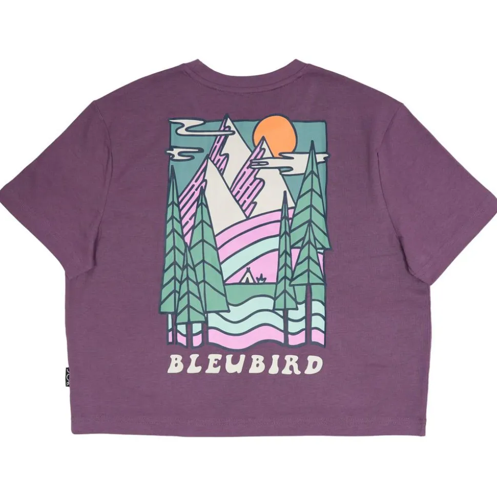 Maglietta Bleubird Trailhead Cropped Plum