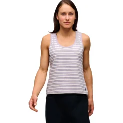 Maglietta da arrampicata Black Diamond W's Stripe Tank Long Dusk Violet Off Whit Dark Mauve