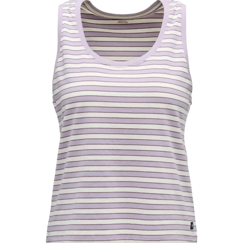 Maglietta da arrampicata Black Diamond W's Stripe Tank Long Dusk Violet Off Whit Dark Mauve