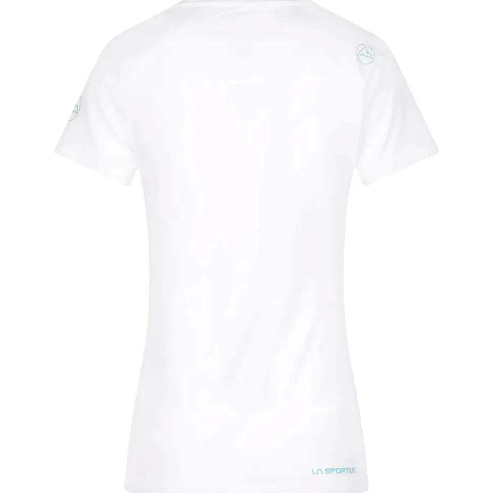 Maglietta da arrampicata La Sportiva Retro T-Shirt W White Malibu Blue