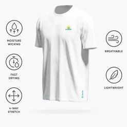 Maglietta da trail Bv Sport Haut Technique Light Mediterranee Blanc