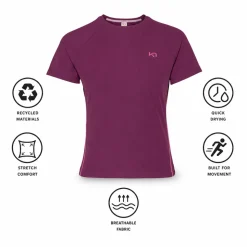 Maglietta da trail Kari Traa Linnea Tee Shirt Wine